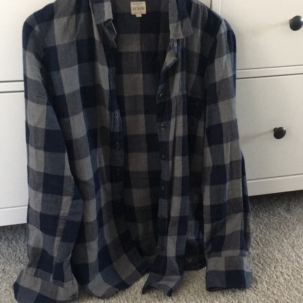 J. Crew blue flannel